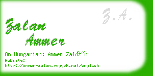 zalan ammer business card